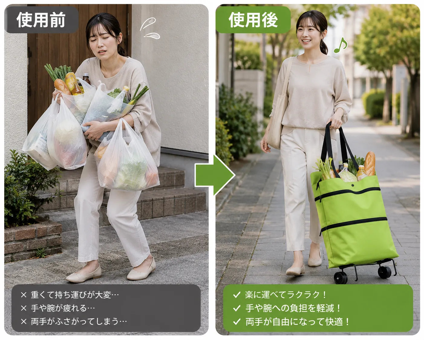 SmartCarry™ 持ち運び楽々バッグ