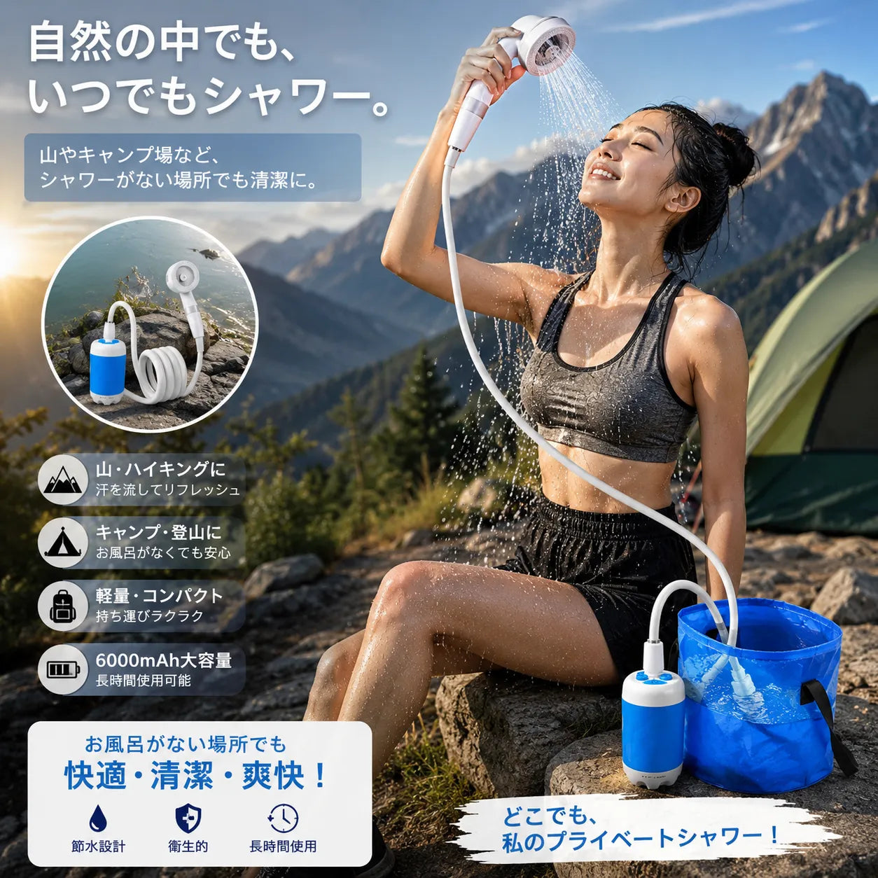 CampRefresh™ どこでもシャワー[在庫限り]