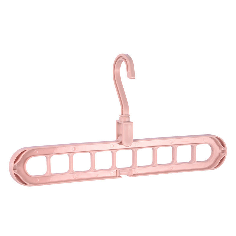 Multifunctional nine-hole clothes hanger for home use, dormitory, folding magic clothes hanger, space-saving bedroom storage artifact