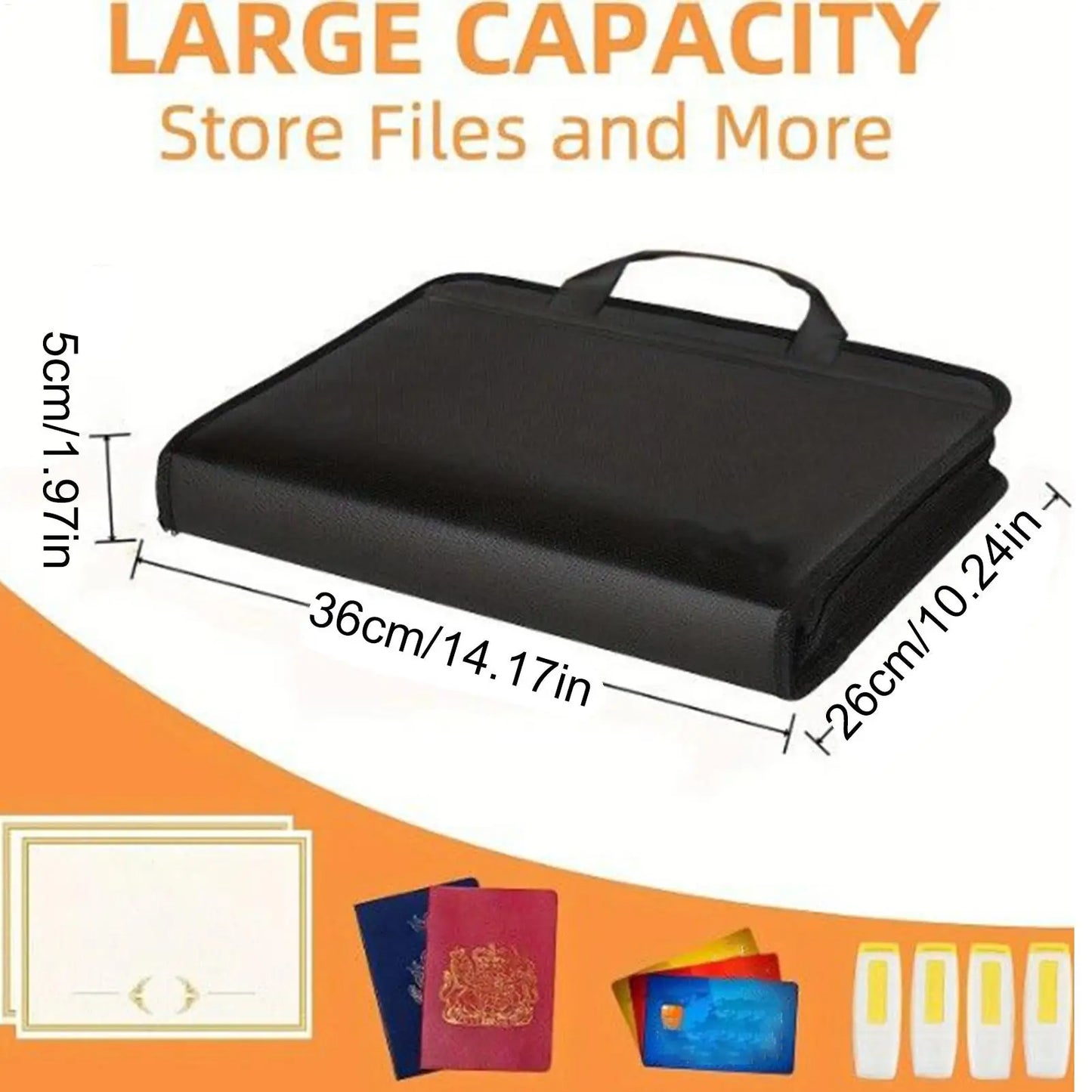Accordion File Organizer Document Compartment Organizer Reinforced Accordion File Folder For Home Business Travel College
