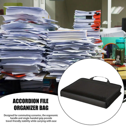 Accordion File Organizer Document Compartment Organizer Reinforced Accordion File Folder For Home Business Travel College